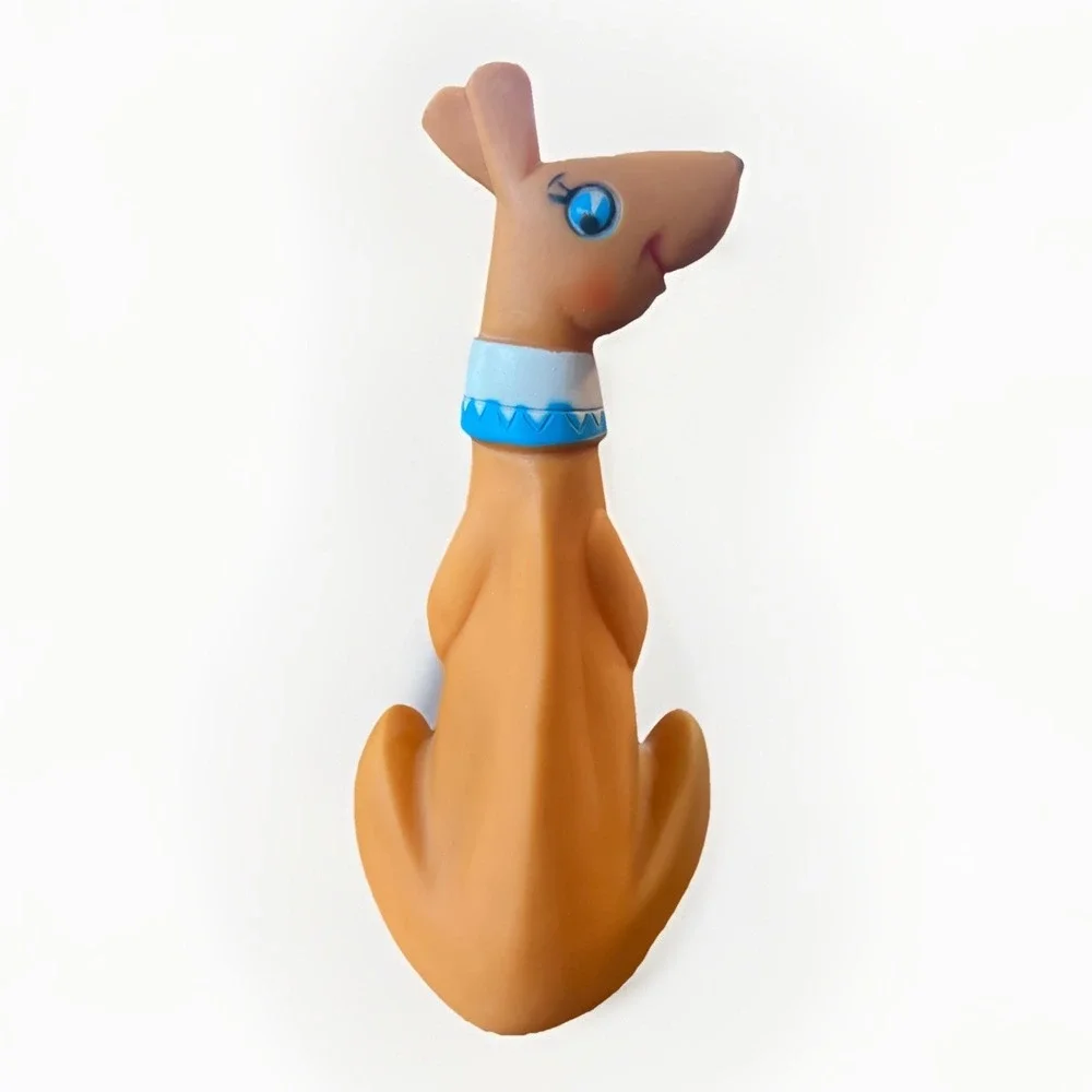Vintage Kangaroo Squeak Toy Soft Plastic Australia Souvenir 